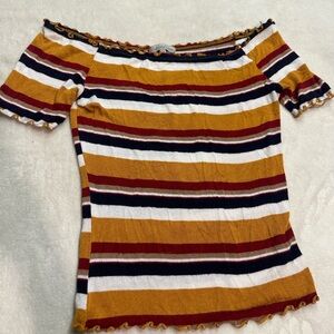 Charlotte Russe striped top fall colors size M
